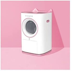 mgalld automatic cat litter box,odor removal、app control automatic intelligent automatic cleaning electric shovel cat toilet anti-odor, fully enclosed large cat litter pan (color : pink)