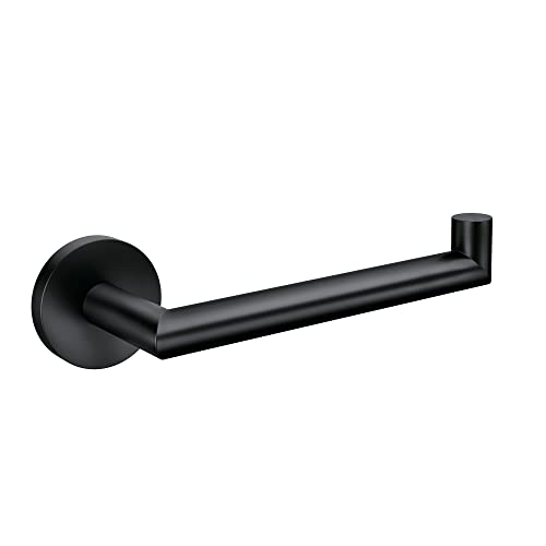 Moen Y5709BL Arlys Modern Single Post Toilet Paper Holder, Matte Black