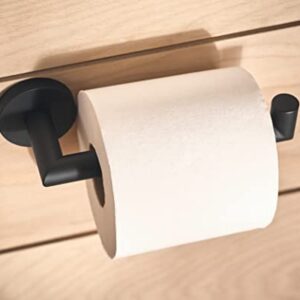 Moen Y5709BL Arlys Modern Single Post Toilet Paper Holder, Matte Black