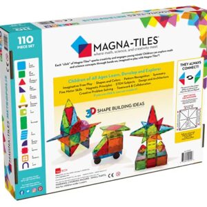 Magna-Tiles Metropolis Set, The Original Magnetic Building Tiles For Creative Open-Ended Play, Educational Toys For Children Ages 3 Years + (110 Pieces)2, Multi-color,17.5 x 3 x 14 inches