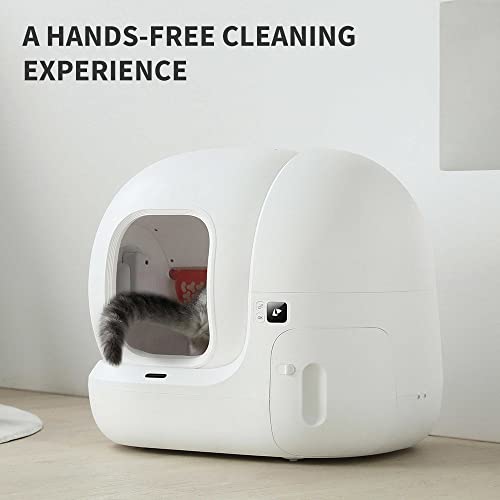 PETKIT PURAMAX Self-Cleaning Cat Litter Box + 4 Bottles Purifying Refills,Automatic Cat Litter Box with Litter Mat,xSecure/Odor Removal/App Control