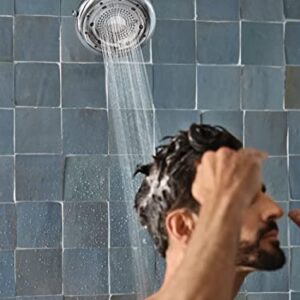 Moen N400R0CH Quattro Rainshower Showerhead with Four Unique Shower Experiences, Chrome