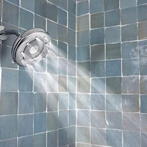 Moen N400R0CH Quattro Rainshower Showerhead with Four Unique Shower Experiences, Chrome