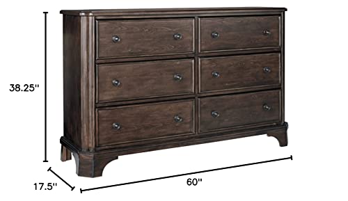 Signature Design by Ashley Adinton Traditional 6 Drawer Dresser, Brown