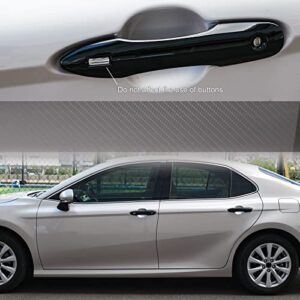 CKE Glossy Black for Toyota Camry 2023 2022 2021 2020 2019 2018 for Toyota Corolla Avalon 2023 2022 2021 2020 2019 Accessories Exterior Door Handle Cover Trims with 2 Smart Entry Holes