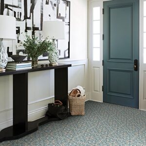 FloorPops FP2477 Fontaine Peel & Stick Floor Tiles, Blue