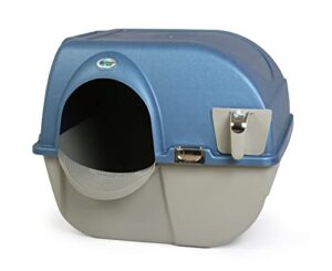 omega paw premium roll ‘n clean litter box large, peral blue (pr-ra20-1)