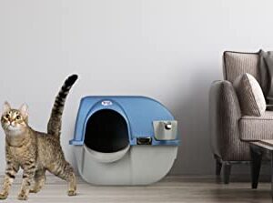 Omega Paw Premium Roll 'n Clean Litter Box Large, Peral Blue (PR-RA20-1)