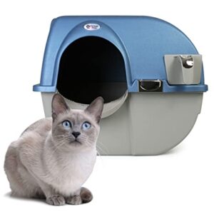 Omega Paw Premium Roll 'n Clean Litter Box Large, Peral Blue (PR-RA20-1)