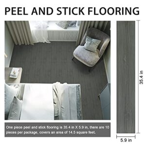 Peel and Stick Flooring Vinyl Flooring Peel and Stick Floor Tile 10 Pieces Super Easy to Install 35.4 in X 5.9 in