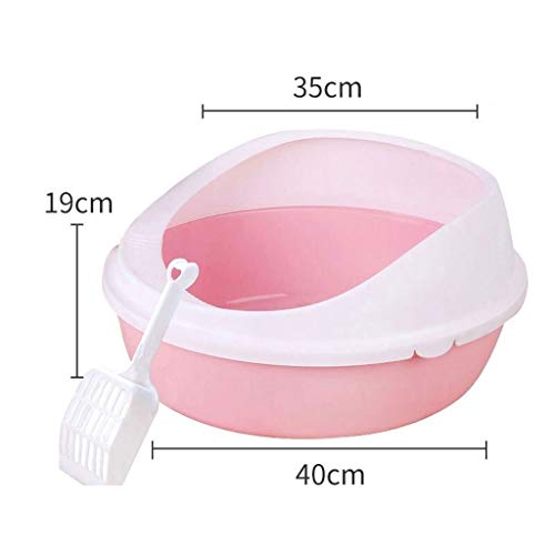 Pet Toilet Cat Litter Bowl Anti-splash Full Semi-closed Cat Toilet Cat Supplies 40 * 35 * 19cm Cat Litter Box (Color : Blu)