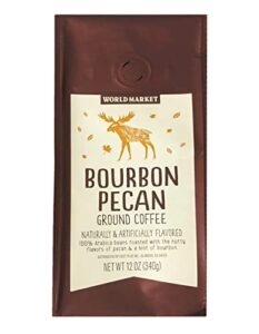 world market limited edition naturally flavored ground coffee 12oz, 1 pack (bourbon pecan)