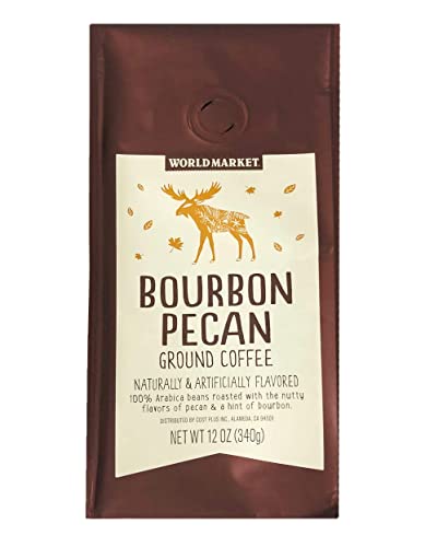 World Market Limited Edition Naturally Flavored Ground Coffee 12oz, 1 Pack (Bourbon Pecan)