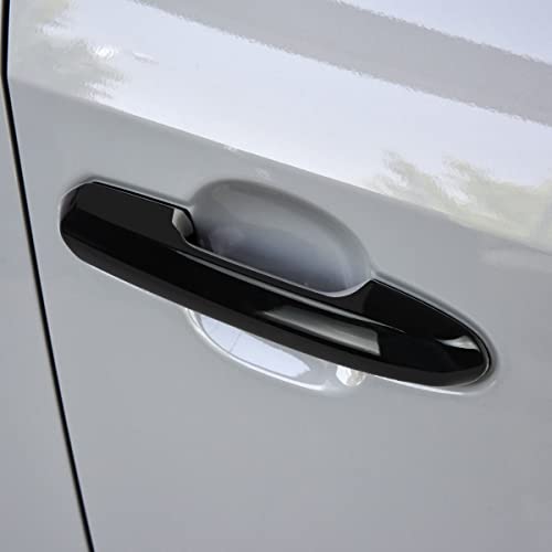 DLOVEG Car Door Handle Cover Compatible for 2019- 2021 2022 2023 Toyota Rav4 Accessories for Highlander 2023 2022 2021 2020 Handle Protectors with Smart Keyless Holes (Glossy Black)