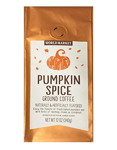 World Market Limited Edition Naturally Flavored Ground Coffee 12oz, 1 Pack (Pumpkin Spice)