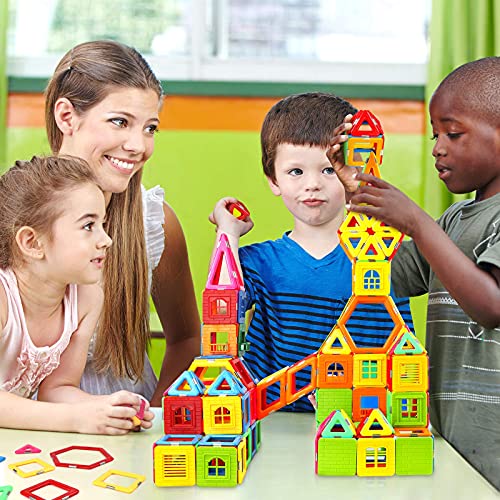 Upgraded Magnetic Blocks Tough Building Tiles STEM Toys for 3+ Year Old Boys and Girls Learning by Playing Games for Toddlers Kids Toys Compatible with Major Brands Building Blocks - STARTER SET