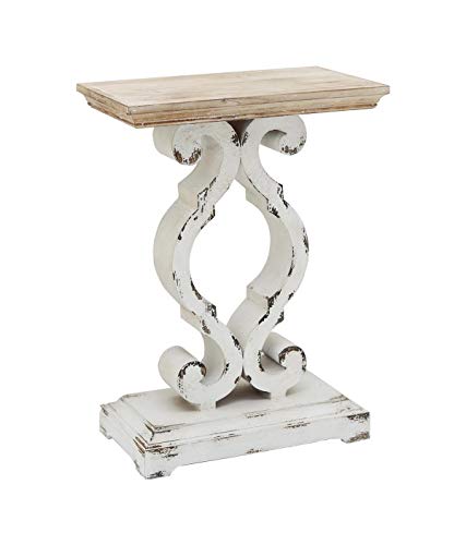 Rustic Farmhouse Accent End Table, Natural Wood Side Table Nightstand for Dinning or Living Room 19.75 x 11.75 x 27.5 Inches