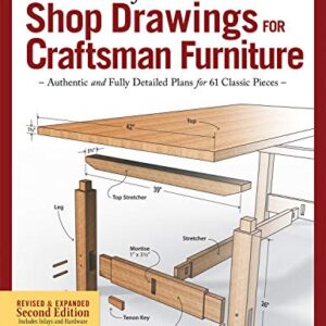 Great Book of Shop Drawings for Craftsman Furniture, Revised & Expanded Second Edition: Authentic and Fully Detailed Plans for 61 Classic Pieces (Fox Chapel Publishing) Complete Full-Perspective Views