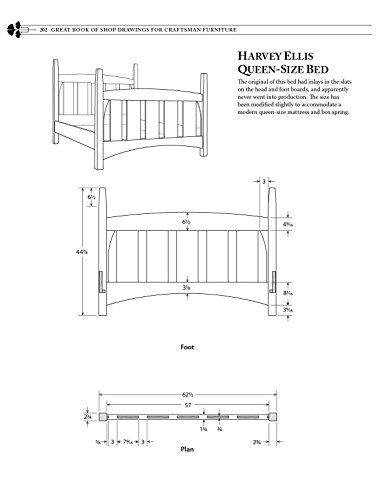 Great Book of Shop Drawings for Craftsman Furniture, Revised & Expanded Second Edition: Authentic and Fully Detailed Plans for 61 Classic Pieces (Fox Chapel Publishing) Complete Full-Perspective Views