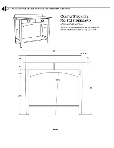 Great Book of Shop Drawings for Craftsman Furniture, Revised & Expanded Second Edition: Authentic and Fully Detailed Plans for 61 Classic Pieces (Fox Chapel Publishing) Complete Full-Perspective Views