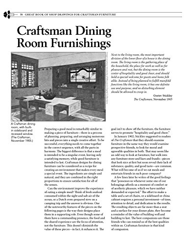 Great Book of Shop Drawings for Craftsman Furniture, Revised & Expanded Second Edition: Authentic and Fully Detailed Plans for 61 Classic Pieces (Fox Chapel Publishing) Complete Full-Perspective Views