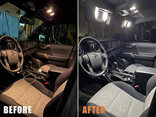 AUTOGINE White LED Interior Lights Kit for Toyota RAV4 2016 2017 2018 2019 2020 2021 Super Bright 6000K Interior LED Lights Bulbs Package + Install Tool