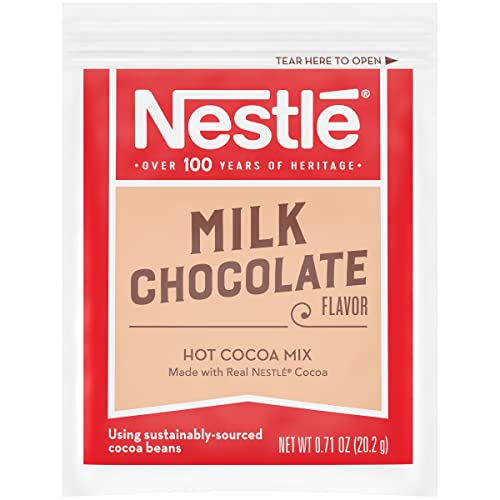 Nestle Hot Chocolate Packets, Milk Chocolate Flavor Hot Cocoa Mix, Made with Real Cocoa, 0.71 oz Sachets, Bulk Pack (60 Count)