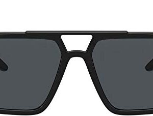 Prada Linea Rossa Men's Round Fashion Sunglasses, Black/Polarized Dark Grey, One Size