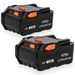 2pack dsanke r840085 18v 6.0ah lithium ion battery replacement for ridgid 18v battery r840087 r840083 r840084 r840086 ac840085 ac840087p