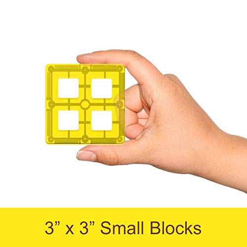 Desire Deluxe Magnetic Tiles Blocks Building Set for Kids – Learning Educational Toys for Boys Girls for Age 3 - 8 Year-Old – Birthday Present Gift (57PC)