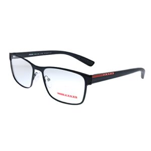 prada linea rossa lifestyle ps 50gv dg01o1 black rubber plastic rectangle eyeglasses 53mm