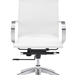 Zuo Glider Hi Back Office Chair, White