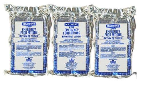 Mainstay Emergency Food Rations with Outdoors Equipment Emergency Guide- 2400 Calorie Full Case of 20 Packs