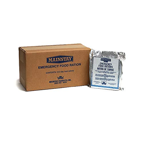 Mainstay Emergency Food Rations with Outdoors Equipment Emergency Guide- 2400 Calorie Full Case of 20 Packs