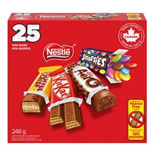 nestlé assorted mini chocolate bars, 25pcs, 248g