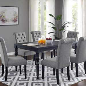 Roundhill Furniture Leviton Urban Style Counter Height Dining Set: Table and 6 Chairs, Grey