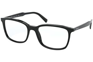 prada pr 13xv – 1ab1o1 eyeglass frame conceptual black w/demo lens 55mm