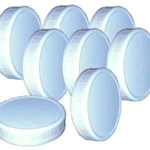 Wide-Mouth Reusable Plastic Lids for Canning Jars, 8 Count, Mainstays (3.62" dia x .75" H)