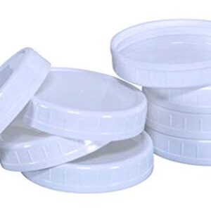 Wide-Mouth Reusable Plastic Lids for Canning Jars, 8 Count, Mainstays (3.62" dia x .75" H)