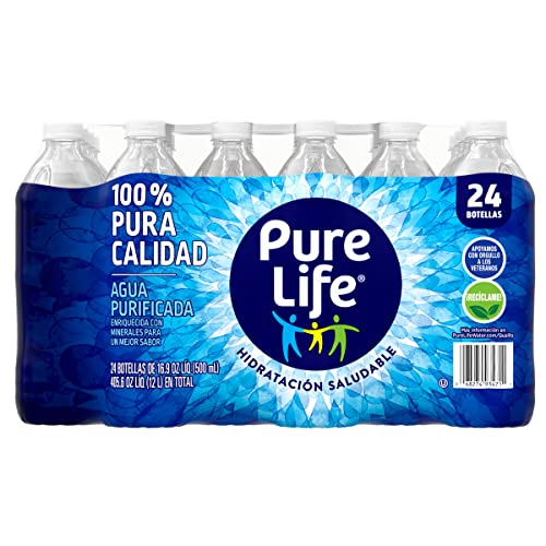 Nestle - Pure Life Purified Bottled Water, 16.9 Oz., 16.9 Fl Oz (Case of 24)