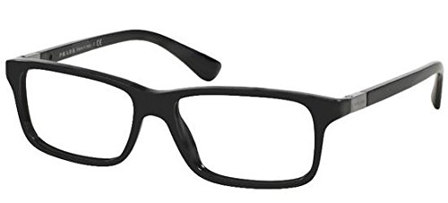 Prada PR06SV Eyeglass Frames 1AB1O1-56 - Black PR06SV-1AB1O1-56
