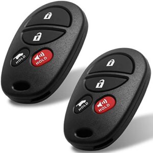 car key fob keyless entry remote compatible with toyota avalon 2005-2008/ solara 2004-2008/ sequoia 2008 – 2017/ highlander 2008-2013 keyless entry remote control uncut flip replacement for gq43vt20t