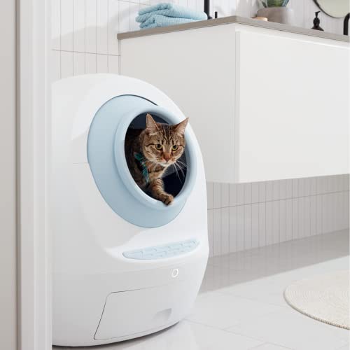 Smarty Pear Leo's Loo Too No Mess Automatic Self-Cleaning Cat Litter Box Includes Charcoal Filter, Built-in Scale, Smart Home App with Voice Control