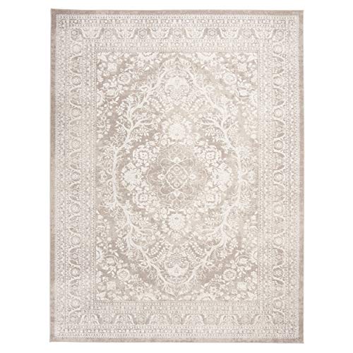 SAFAVIEH Reflection Collection 8' x 10' Beige/Cream RFT668A Vintage Distressed Area Rug