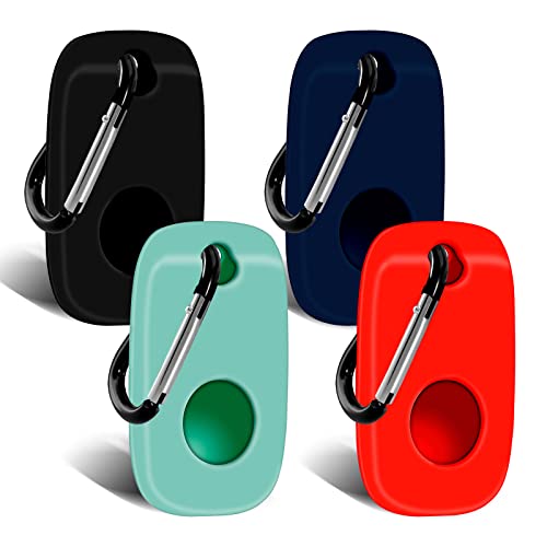 Protection Case for Tile Pro 2022 Tracker,4Pack Silicone Soft Cover Bluetooth Tracker with Keychain,Keys Finder & Item Locator Scratch Resistant Sleeve Skin Keys,Bags, Blue+Green+Red+Black