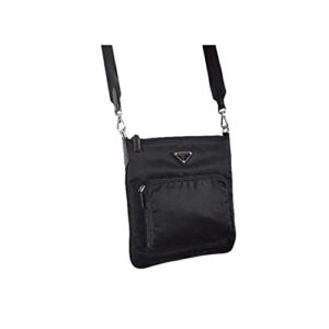 Prada Unisex Medium Black Tessuto Nylon Messenger Crossbody Handbag