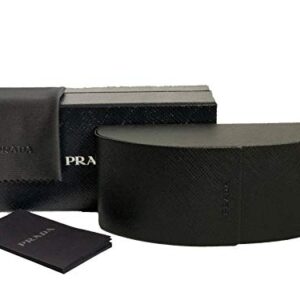 Prada PR15WS 09Q5S0 54MM Black/Talc/Dark Grey Rectangle Sunglasses for Women + BUNDLE With Designer iWear Complimentary Eyewear Kit