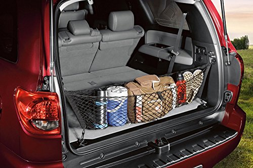 Envelope Style Automotive Elastic Trunk Mesh Cargo Net for Toyota Sequoia 2008-2023 - Premium Trunk Organizer and Storage - Luggage Net for SUV - Best Car Organizer for Toyota Sequoia