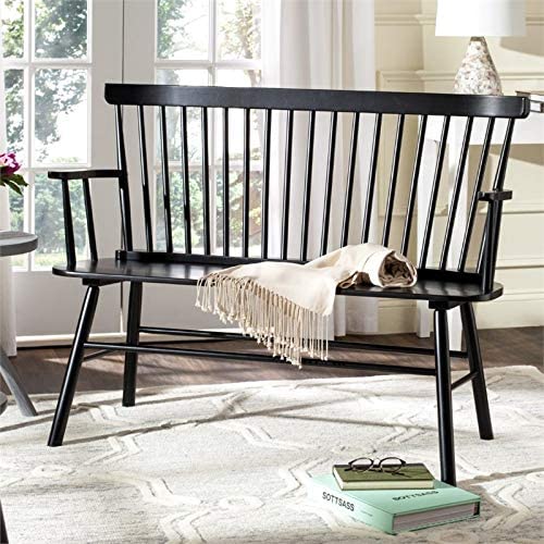 Safavieh American Homes Collection Addison Spindle Back Black Bench