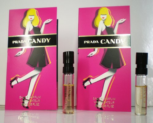 Prada Candy Eau De Parfum Spray Vial Set (1.5ml/.05oz each)